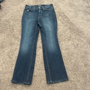 Dark blue boot cut jeans